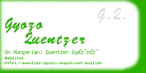 gyozo quentzer business card